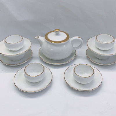 BỘ ẤM CHÉN PHA TRÀ KÈM 6 ĐĨA LÓT TÁCH - ANTH866