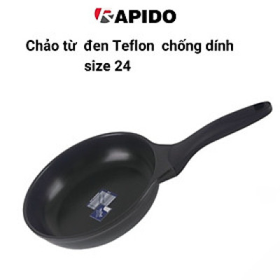 Chảo từ Rapido size 24 đáy chấm Teflon RP24-RDT chống dính, giữ nhiệt - Hàng chính hãng