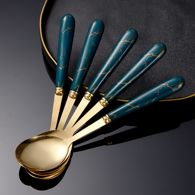 Combo hộp 5 muỗng vân đá inox sang trọng , kiểu dáng Tây Âu , muỗng ăn decor , thiết kế tinh tế hiện đại , phù hợp dùng trong mọi hoàn cảnh trang trí bàn ăn rất đẹp và sang