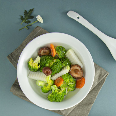 Combo tô choãng 8" kèm muôi cong sứ Long Phương 