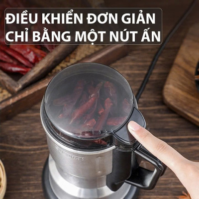 Máy Xay Hạt Khô Inox Đa Năng Food Grinder 8 Lưỡi Cực Bén Có Tay Cầm Tiện Lợi