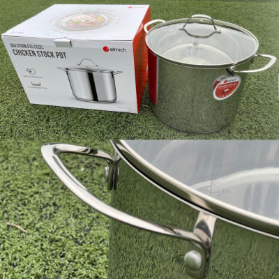 Nồi luộc gà 5 đáy Inox 304 Elmich EL-2525IN30 size 30cm cao 24cm dung tích 16L, bảo hành 24 tháng