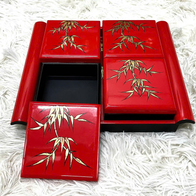 Khay hộp đựng bánh mứt sơn mài cao cấp Thanh Bình Lê, Khay cuốn