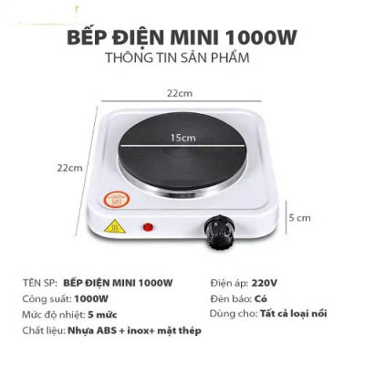 Bếp Mini Hồng Ngoại Đa Năng 500W Loại Tốt- Nấu Mì, Pha Trà Cafe Hiệu Quả
