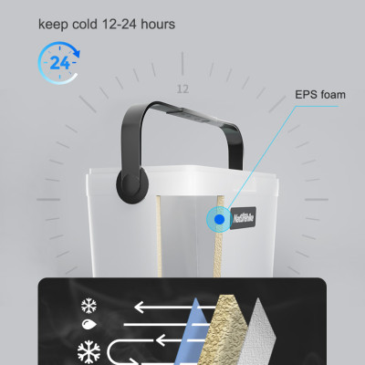 Thùng đựng đá giữ nhiệt Vent Sereno 7.6L tặng kèm khay làm đá Yukipon tròn 03 viên - nội địa Nhật Bản