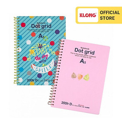 Sổ Dot Grid lò xo đơn KLONG A5 200 trang 70/76; MS: 968