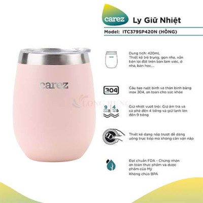 Ly giữ nhiệt Carez 420ml ITC379S - Hàng chính hãng