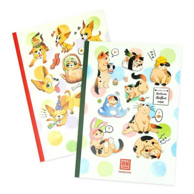 Vở Học Sinh Kẻ Ngang Gáy Vuông 80 Trang - Hồng Hà - Pupil Funny Pet - 1099 (Mẫu Màu Giao Ngẫu Nhiên)