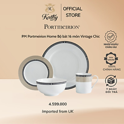 Portmeirion Home Bộ bát 16 món Vintage Chic Nhập khẩu Anh Quốc