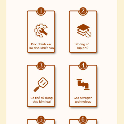 Bộ nồi chảo chống dính Konka Mẫu Mới thép tôi bóng, chống dính chống mài mòn-Hàng nhập khẩu