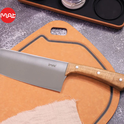 [Chính hãng iMat] Bộ 4 Dao cán gỗ,lưỡi thép không gỉ iMat. Lưỡi thép 5CR15 sắc bén, bền bỉ. Cán gỗ tự nhiên sang trọng