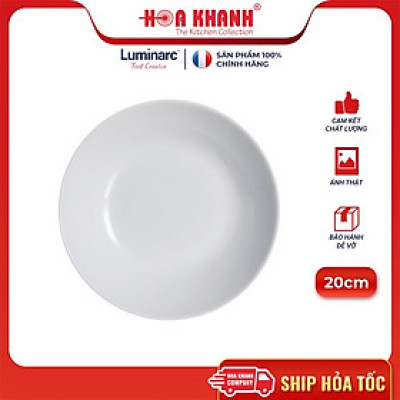 Đĩa Sâu Thủy Tinh Luminarc Diwali Granit 20cm cường lực, kháng vỡ - Bộ 3 đĩa - P0703