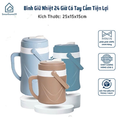 Bình Giữ Nhiệt 24 Giờ Cao Cấp, Bình Ủ 1L, 2L, 3L Có Tay Cầm Tiện Dụng - HÀNG CHÍNH HÃNG MINIIN
