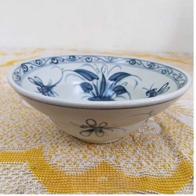 Bộ chén dĩa ( bộ bàn ăn) men rạn vẽ chuồn khoai gốm Gia Hưng Bát Tràng