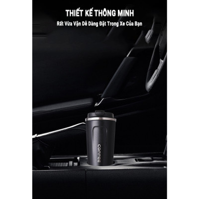 Cốc Giữ Nhiệt Coffeeholic Teement Inox 304 Dung Tích 510ml Cao Cấp Kiểu Dáng Hàn Quốc Cầm Tay Sang Trọng- Hàng Chính Hãng