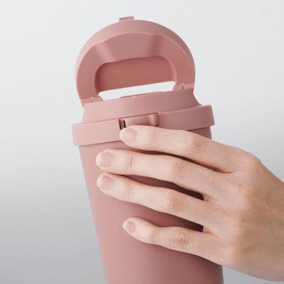 Ly Giữ Nhiệt Lock&Lock Energetic One Touch Tumbler LHC3249 (550ml) - Hàng Chính Hãng, Bằng Thép Không Gỉ Inox 316L, Nắp Mở Một Chạm, Tặng Ống Hút Và Cọ Rửa