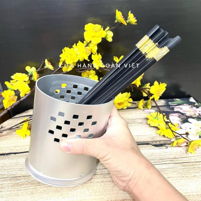 Ống vắt đũa muỗng, ống đựng đũa muỗng tiện lợi hình oval sang trọng - Nhôm dày C.Lượng 14cm. Chuyên phục vụ Sp Gia dụng,