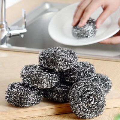 Set 08 miếng cọ xoong nồi thép Okazaki 10g - Hàng nội địa Nhật Bản nhập khẩu chính hãng