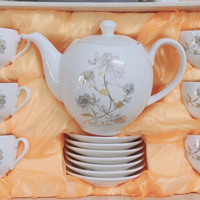 BỘ ẤM CHÉN PHA TRÀ KÈM 7 ĐĨA LÓT CỐC ( GIAO NGẪU NHIÊN ) - ANTH626