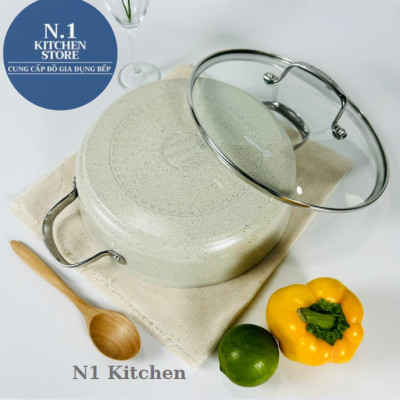 Nồi chống dính cao cấp Korkmaz Granita thân thấp - Hàng chính hãng