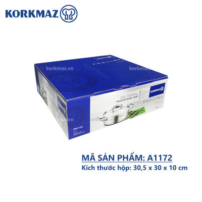 Nồi inox 18/10 thân thấp Korkmaz Proline 3.1 lít - 24x7 cm