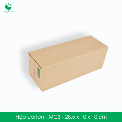 MC3 - 28.5x10x10 cm - 20 Thùng hộp carton đóng hàng