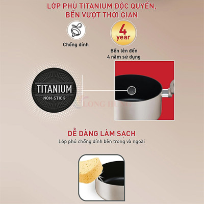 Nồi chống dính nắp kính Tefal Sensations (20cm/24cm) - Hàng chính hãng