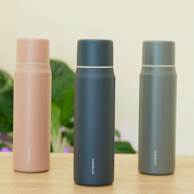 Bình giữ nhiệt Lock&Lock 505ml Maman Cup Vacuum Bottle Màu Xám LHC1487GRY - Hàng chính hãng, nắp dùng làm cốc nước uống - JoyMall