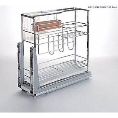 Giá đựng dao thớt Tundo DSCT1625 nan dẹt ray âm giảm chấn Boss R210*C475*S455 mm