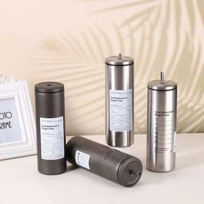 Ly Giữ Nhiệt 600ml Inox 304 Đúc Liền Khối Cao Cấp, Có Nắp Đậy Kèm Ống Hút - HÀNG CHÍNH HÃNG MINIIN