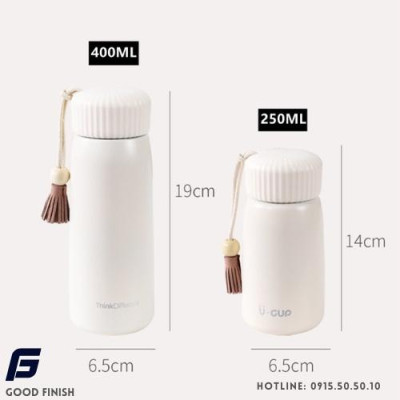 Bình Nước Giữ Nhiệt Bằng Thép Không Gỉ 304 Dễ Thương 400ml/250ml FG Good Finish
