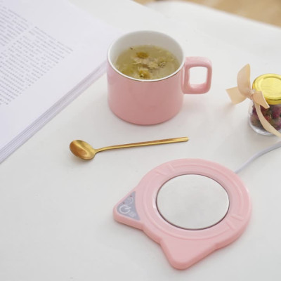 Đế Hâm Nóng Giữ Ấm Đồ Uống Hình Tai Mèo KUNBE Hâm Nóng Cà Phê Trà Sữa cho Bé Làm Nóng Đồ Uống Nhanh Chóng Tiện Lợi