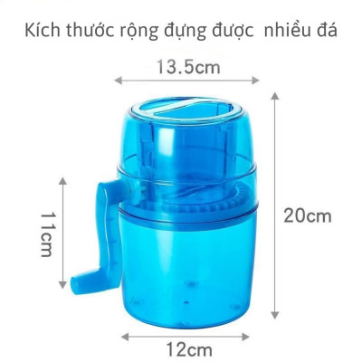 Máy bào đá tuyết mini cầm tay, Máy xay đá bào bằng tay 2 lưỡi bào đá tuyết cực mịn - Chính hãng MINIIN 