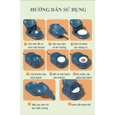 Khuôn Làm Bánh Xếp 2 trong 1 Dễ Dàng Nhanh Chóng