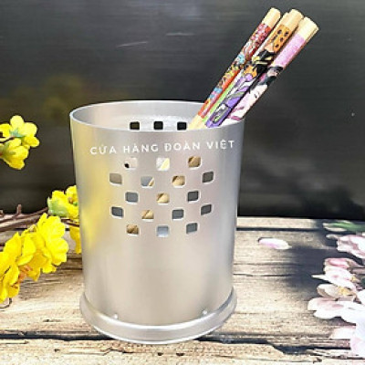 Ống vắt đũa muỗng, ống đựng đũa muỗng tiện lợi hình oval sang trọng - Nhôm dày C.Lượng 14cm. Chuyên phục vụ Sp Gia dụng,