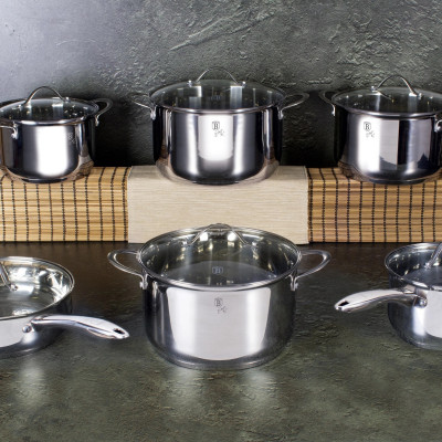 Bộ nồi 11 chi tiết Berlinger Haus BH/6661 silver jewelery collection Hàng chính hãng