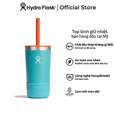 Bình nước giữ nhiệt Hydro Flask Kids Tumbler With Straw And Boot Anemone 12 oz- Hàng chính hãng(Season 2024)