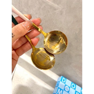 Set 4 Thìa Muỗng Doraemon Inox 304 mạ vàng Cho Bé