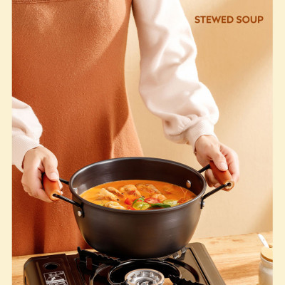 Bộ nồi chảo chống dính Konka Mẫu Mới thép tôi bóng, chống dính chống mài mòn-Hàng nhập khẩu