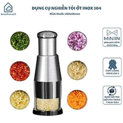 Dụng Cụ Nghiền Tỏi Ớt Inox 304 Không Gỉ, Dễ Dùng, Tiết Kiệm Thời Gian - HÀNG CHÍNH HÃNG MINIIN