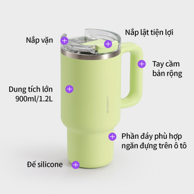 Ly Giữ Nhiệt LocknLock Balance Grip Tumbler LHC4397 900ml, LHC4398 1.2L, Hàng Chính Hãng - JoyMall