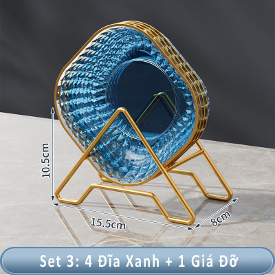 Combo 4 Đĩa Vuông Đựng Đồ Chất Liệu Nhựa, Đựng Đồ Đa Dụng