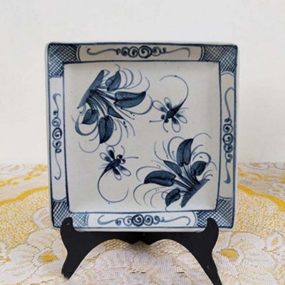 Bộ chén dĩa ( bộ bàn ăn) men rạn vẽ chuồn khoai gốm Gia Hưng Bát Tràng