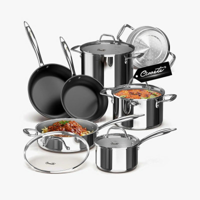 Bộ nồi inox Ciwete SS0103-11PC NE Hàng chính hãng