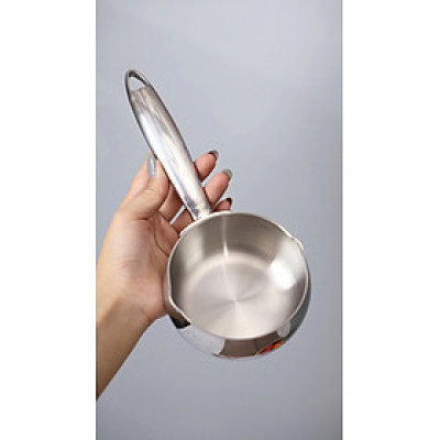 Quánh Inox Seka SKM38 Đường Kính 10, 12, 14, 18cm Nấu Cháo Quấy Bột Xào Sốt Tiện Lợi, Dùng Mọi Loại Bếp