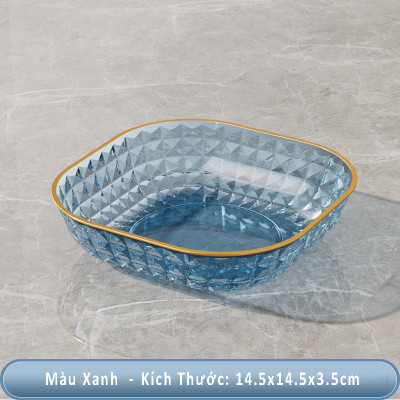 Combo 4 Đĩa Vuông Đựng Đồ Chất Liệu Nhựa, Đựng Đồ Đa Dụng