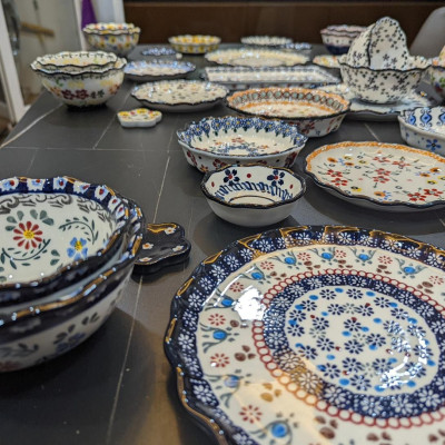 Bộ bát đĩa gốm sứ cao cấp Praca Pansy chuẩn Korea 36 món