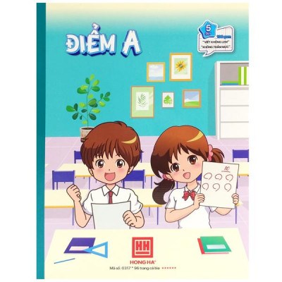 Combo 5 Tập Học Sinh Class Điểm A 5 Ô Ly Vuông 96 Trang 100gsm - Hồng Hà 0317 (Mẫu Sản Phẩm Giao Ngẫu Nhiên)