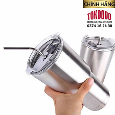 Ly Giữ Nhiệt  900ml Chống Tràn Tiện Lợi Tặng Kèm Bộ Phụ Kiện 2 Ống Hút Tái Sử Dụng Cọ Rửa Và Túi Đựng Hàng Chính Hãng
