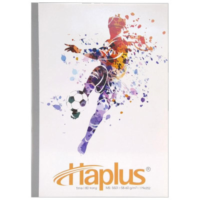 Combo 5 Tập Kẻ Ngang 80 Trang ĐL 60g/m2 - Haplus 5501 (Mẫu Màu Giao Ngẫu Nhiên)